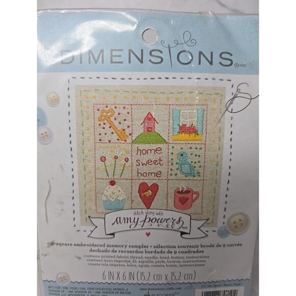 Dimensions Embroidered Memory Sampler Kit 9" Square - Picture 2 of 5
